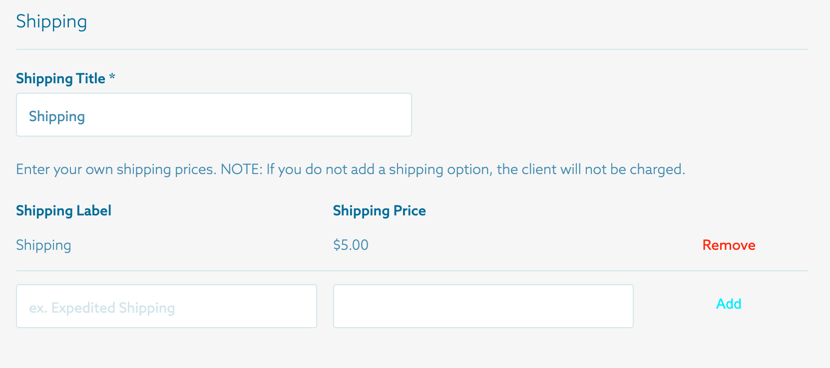 Setting Up Shipping Options ShootProof Support