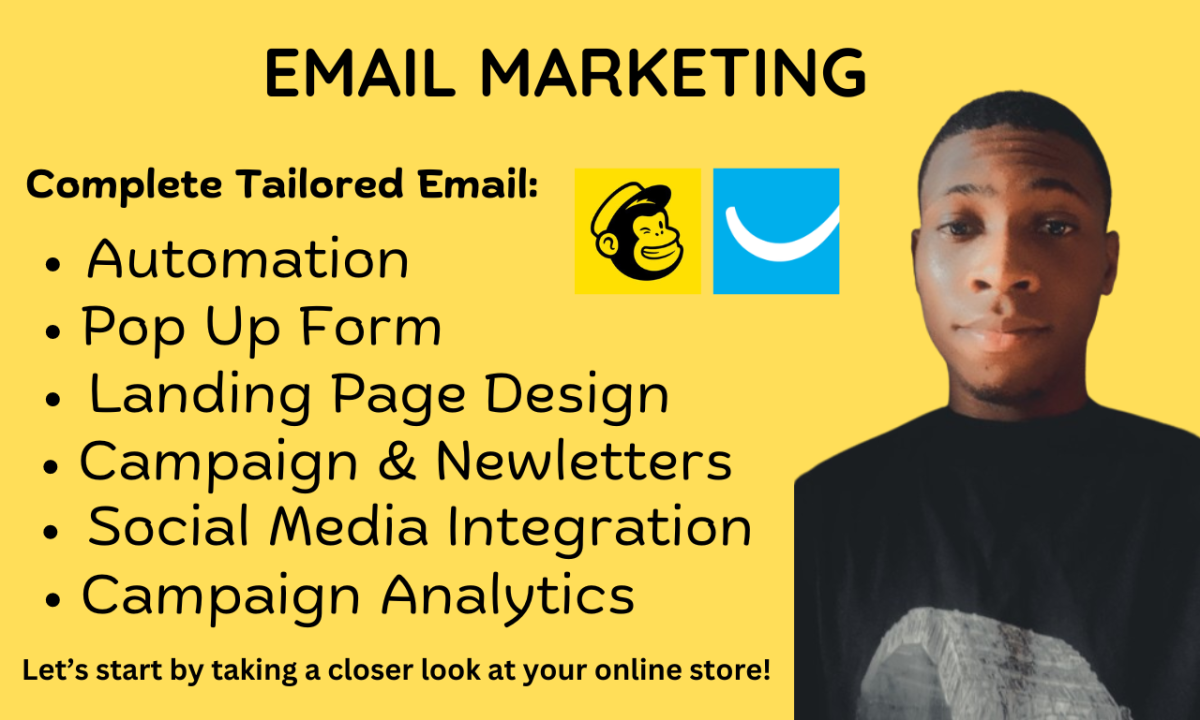 I will do mailchimp automation, campaigns and email template as email marketing expert