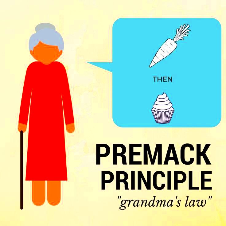 Sometimes referred to as grandmas law the Premack Principle states 