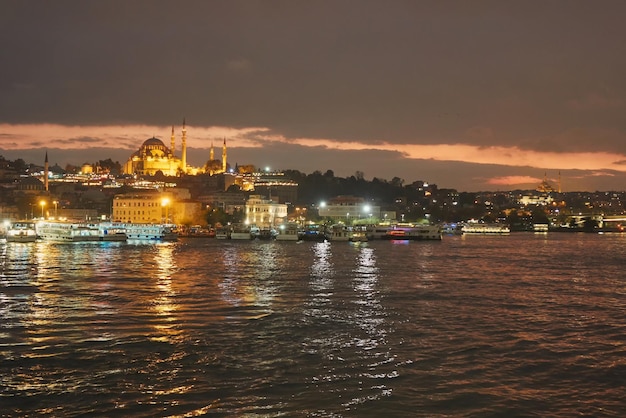 City of Istanbul and Sea Night View: Free Stock Photo Download