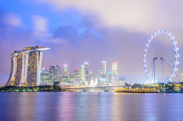 Dusk Sky Wheel Asian Marina – Free Stock Photo for Download