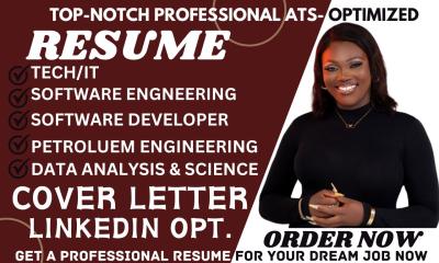 I will write engineering resume construction, project manager, IT tech, plumber, marine