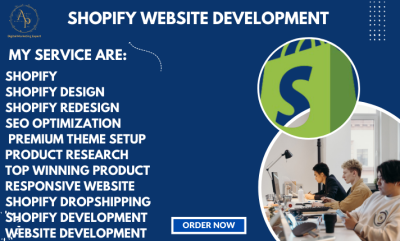 I will create shopify dropshipping store, shopify website design, shopify store design