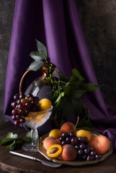 Baroque Style with Grapes and Peaches – Free Download