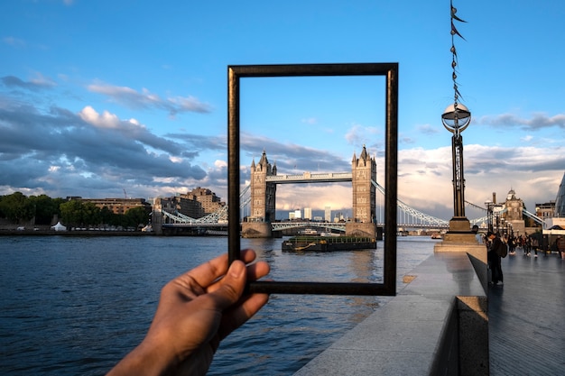 Visiting site behind photo frame