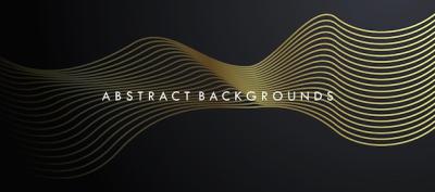 Abstract Black and Gold Luxury Background Vector Templates