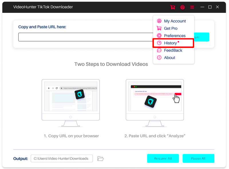 VideoHunter Help FAQs about VideoHunter TikTok Downloader