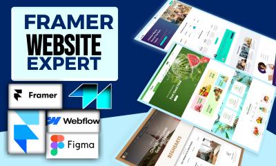 I will design responsive framer website, landing page, figma to framer, webflow, SEO