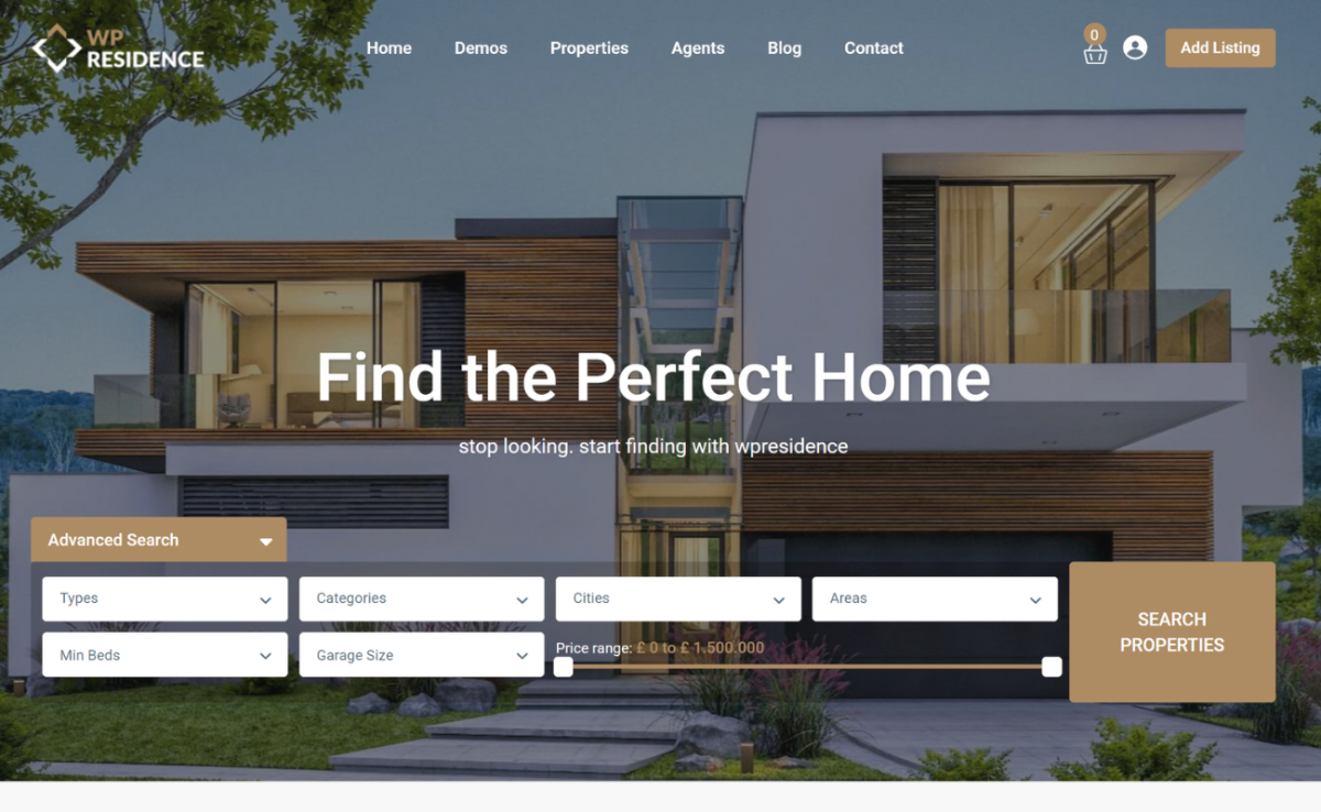 I will build modern real estate website with houzez theme,homey,wp residence,wp rentals