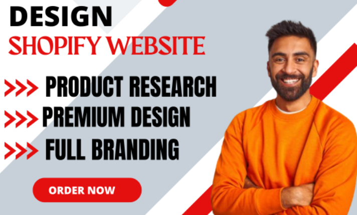 I will design, redesign shopify store, shopify dropshipping store, shopify website