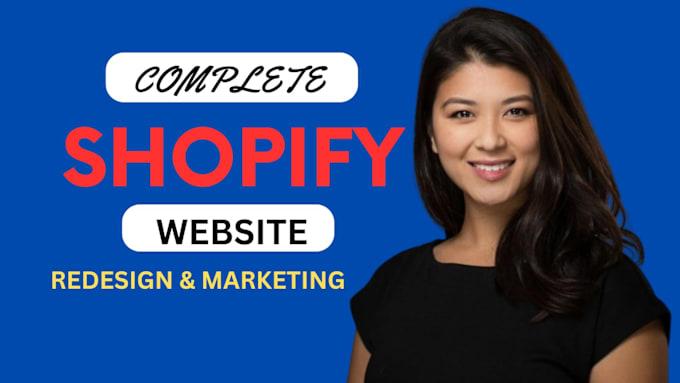 I will checkout shopify website revamp fix issues marketing manager SEO product review