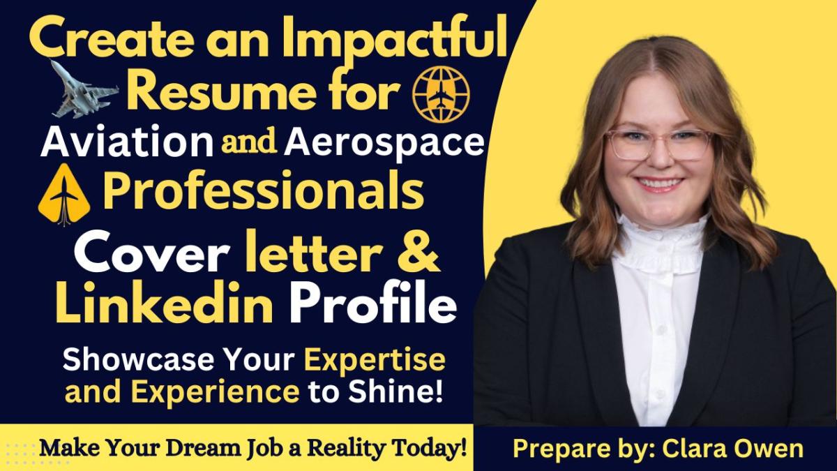 I will write aviation and aerospace resume for pilot and engineers, flight attendant.