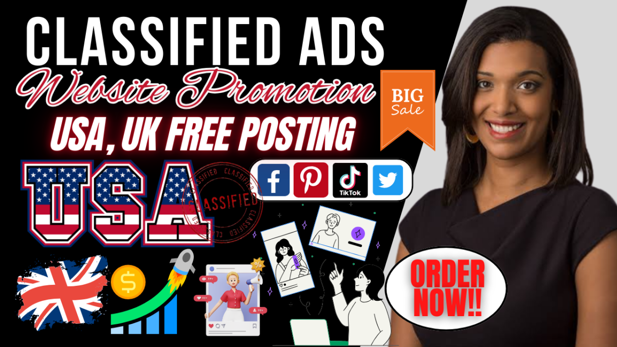 I will post 300 free top uk usa classified ads free posting to classified ads website