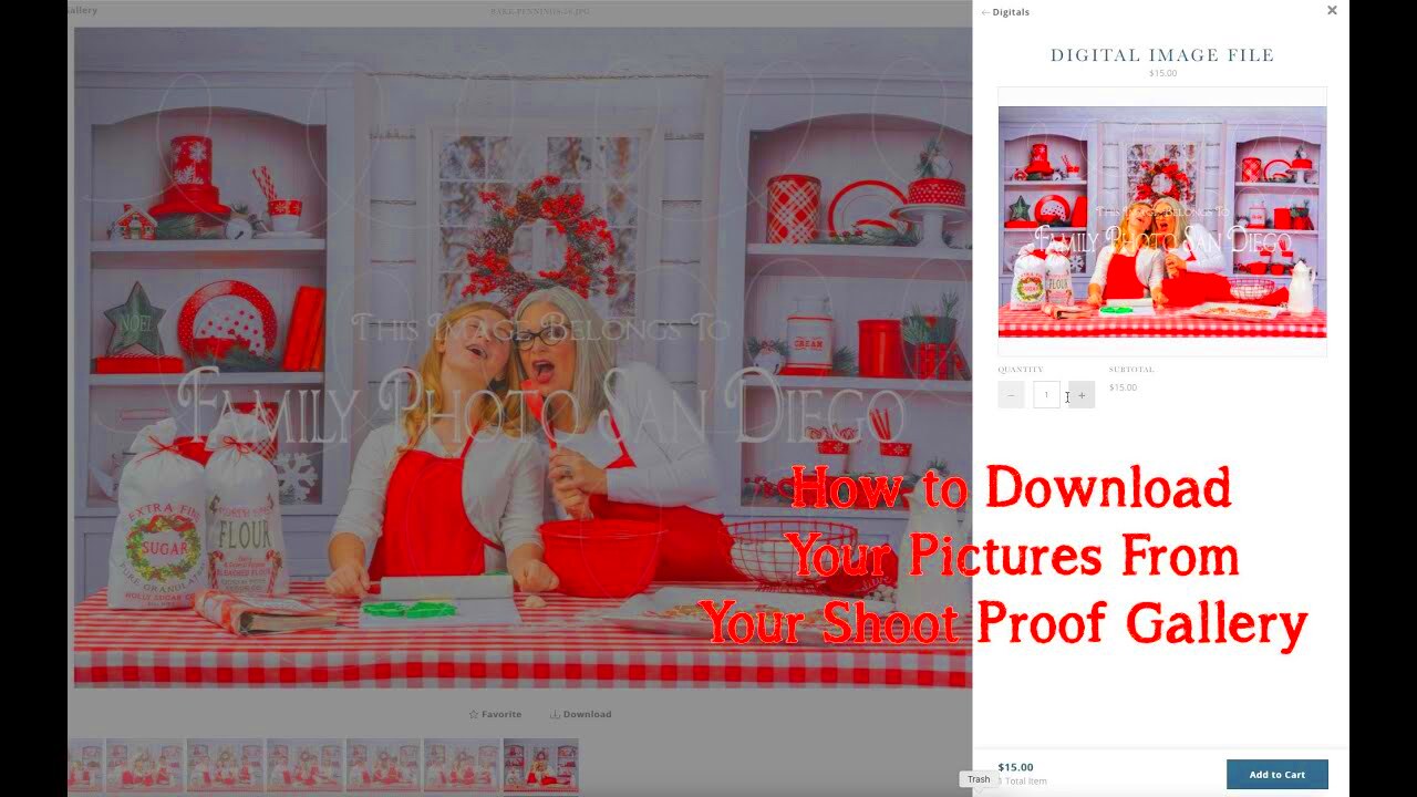 How to Download Your Pictures From Your Shoot Proof Gallery YouTube