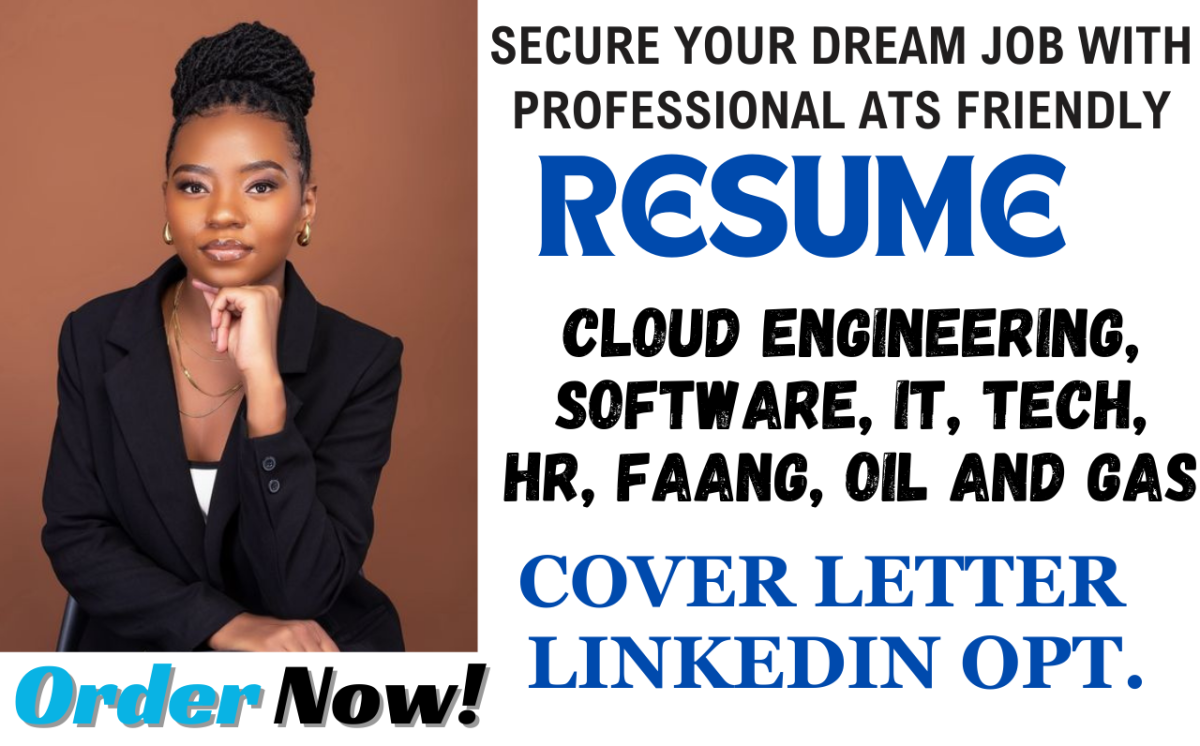 I will write a cloud engineering, software, it, tech, HR, faang, AWS network resume