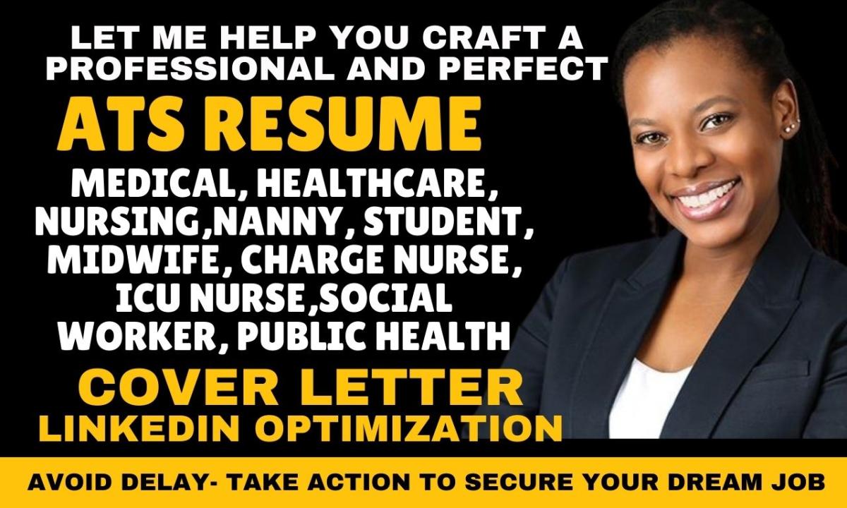 I will professional medical resume, healthcare resume, and nursing resume writing