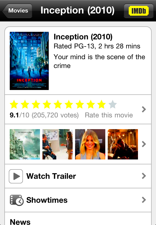 IMDb Movies TV App for Free iphoneipadipod touch