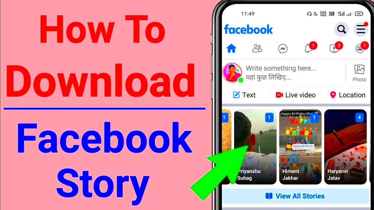 How to Download Facebook Story without App How to Download FB Story 