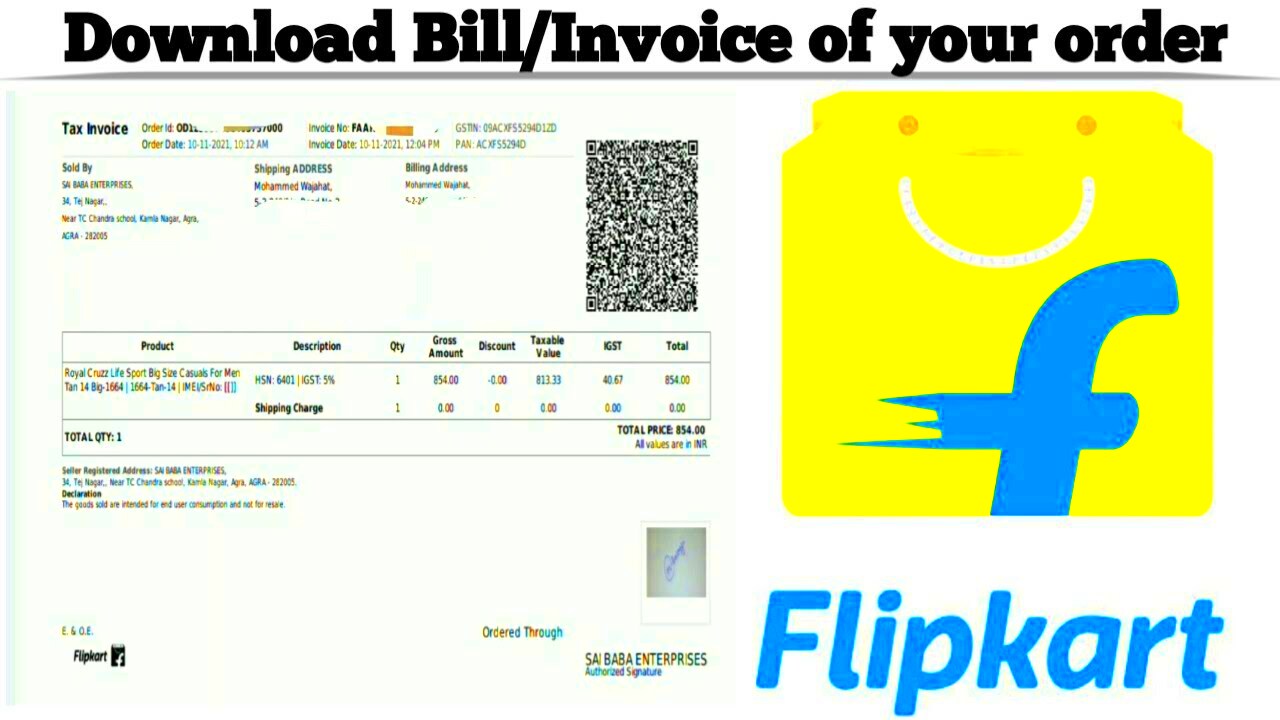 How to Download invoice or receipt of your orders from Flipkart app 