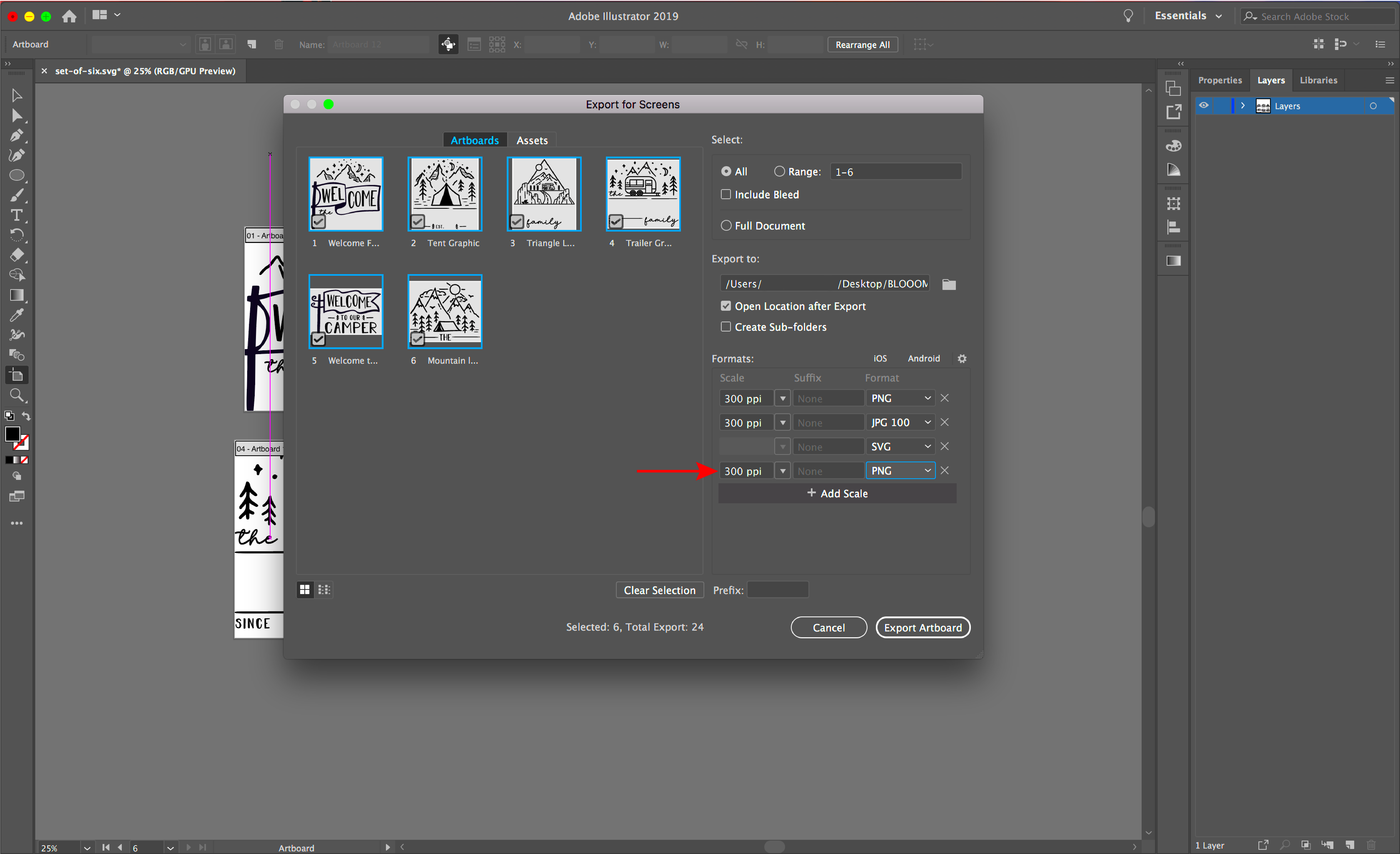 How to Batch Export Files in Illustrator Design Bundles