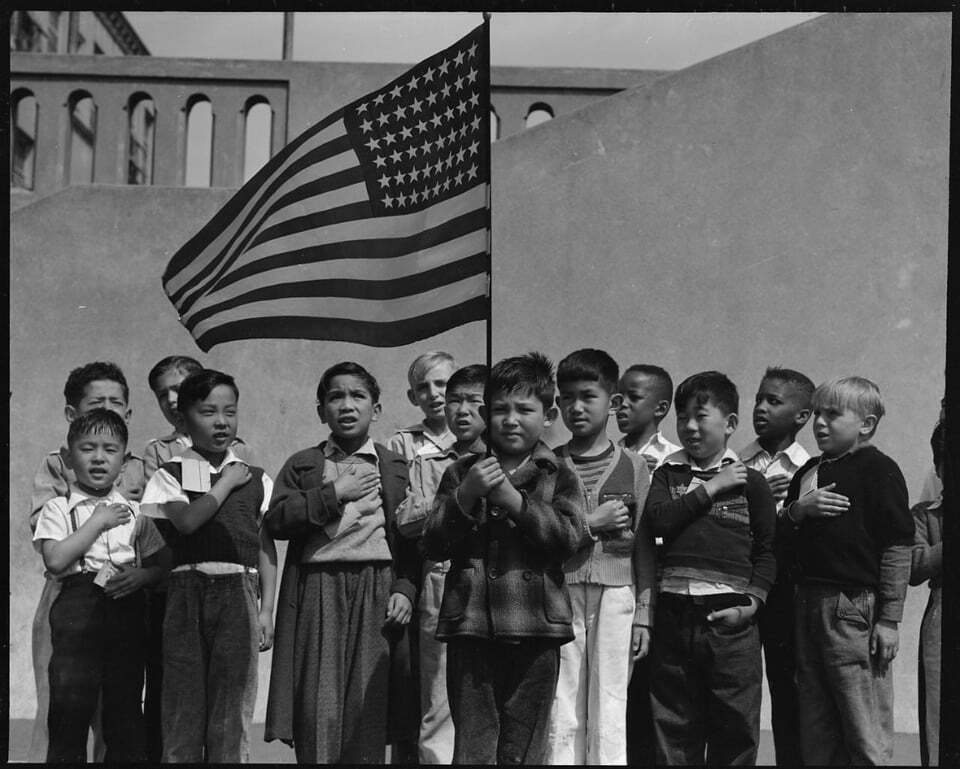 Flag of Allegiance Pledge at Raphael Weill Public School San 