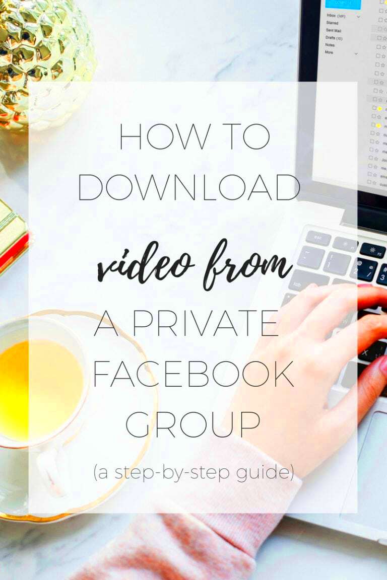 How to download Facebook video from a private group Claire K Creations