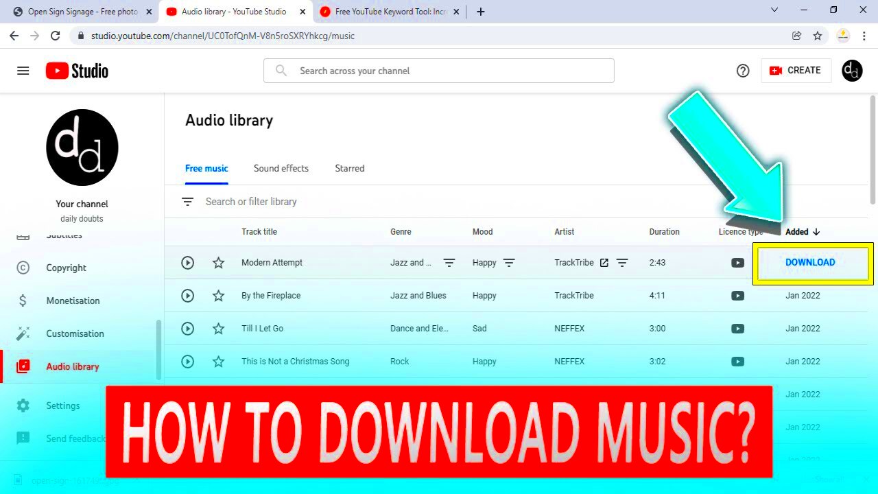 How to Download Music from YouTubeAudio library YouTube