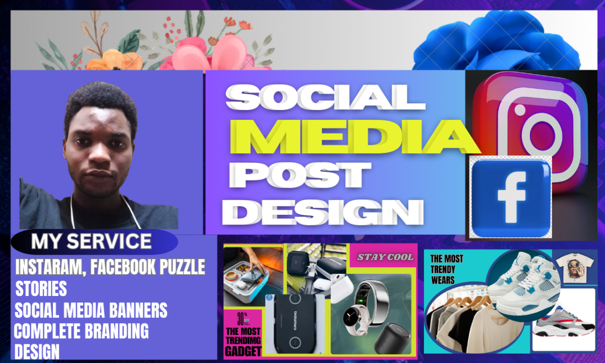 I will design facebook, instagram puzzle stories banner, branding