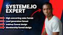 I will systeme io expert membership funnel aweber thrivecart pipeline pro funnelish