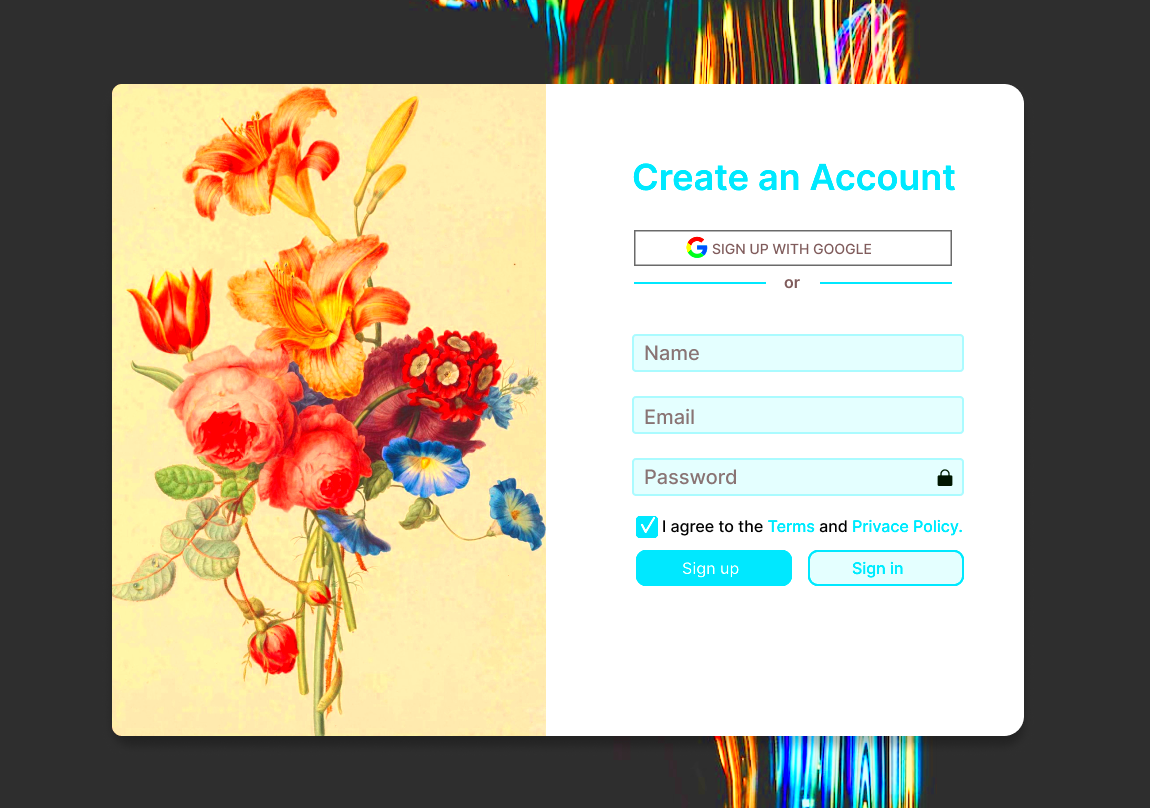 Create an Account Behance