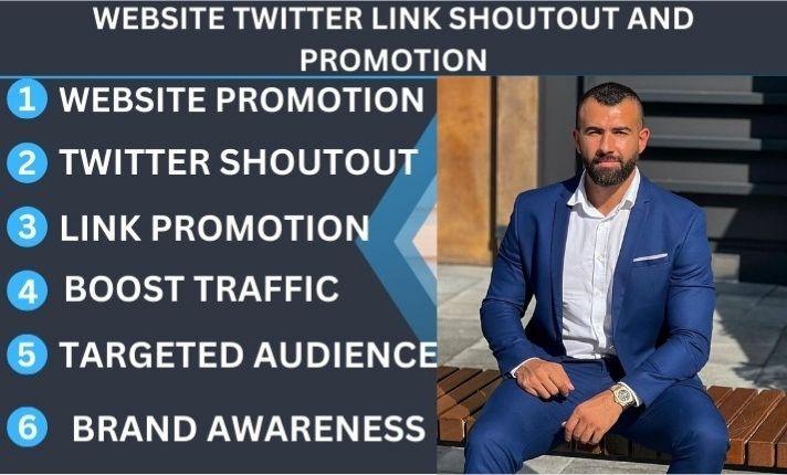 I will shoutout promote your website twitter link crypto YouTube, Instagram