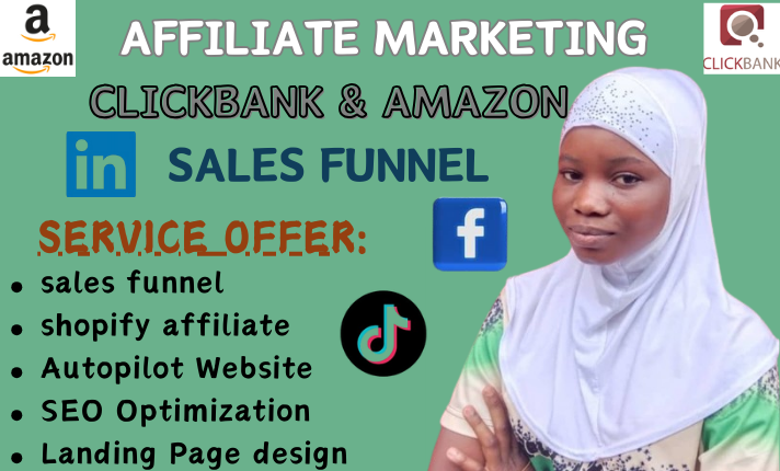 I will design Amazon affiliate store, Clickbank promotion, Shopify affiliate marketing