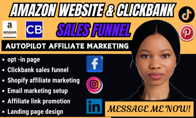 I will create autopilot amazon website, clickbank sales funnel