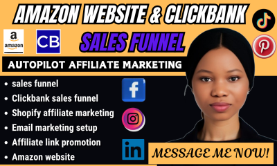 I will do clickbank affiliate marketing, autopilot amazon affiliate website