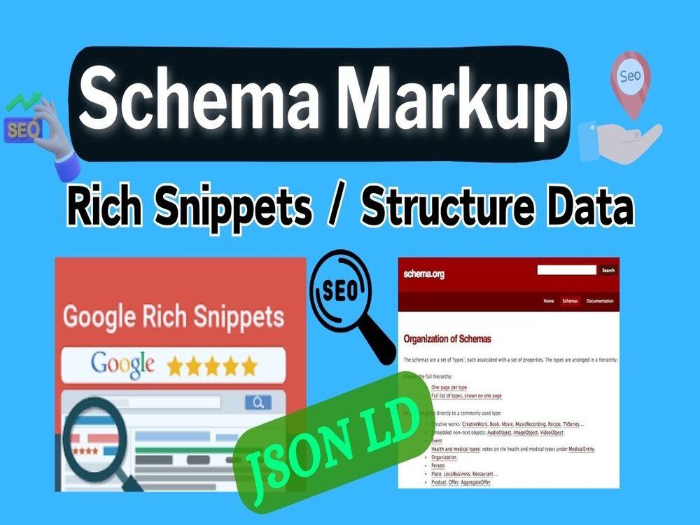 I will add schema markup, structured data, and rich snippets on WordPress, Shopify, Wix