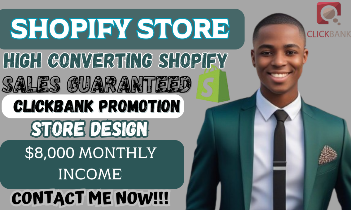 I will create, design, redesign Shopify ecommerce website, design dropshipping store