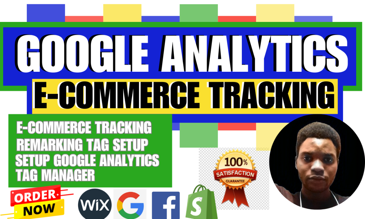 I will setup Google Analytics for ecommerce tracking, tag manager