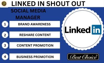 I will share and do promotion for your content on LinkedIn network