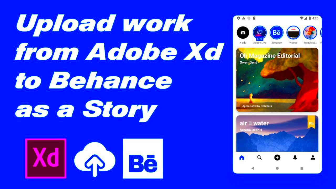 How to Upload Work from Adobe Xd to Behance Story Directly YouTube