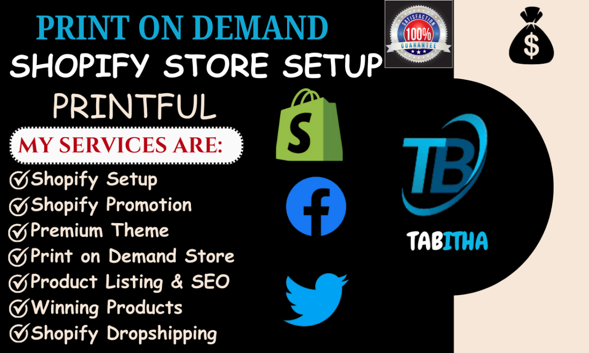 I WILL SETUP PRINT ON DEMAND SHOPIFY STORE FOR MAXIMUM SUCCESS