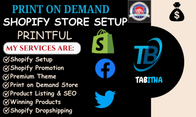 I WILL SETUP PRINT ON DEMAND SHOPIFY STORE FOR MAXIMUM SUCCESS