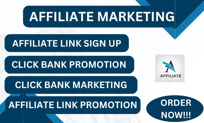 I will click bank affiliate link promotion, affiliate marketing, link promotion