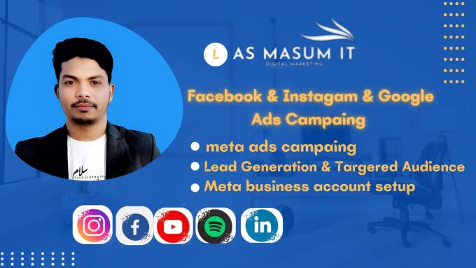 I will be setup manage your Google Ads AdWords PPC campaign and meta ads setup