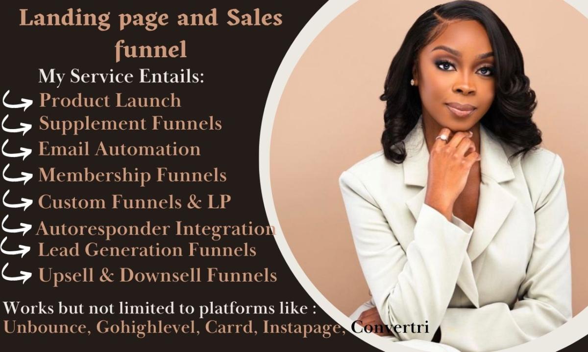 Landing Page Creation on Unbounce, Instapage, Hubspot, GoHighLevel, Convertri, Carrd