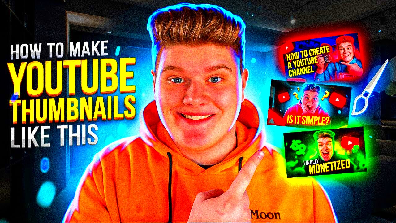 How to Make a Thumbnail for YouTube Videos with Glow Effect Quick and 