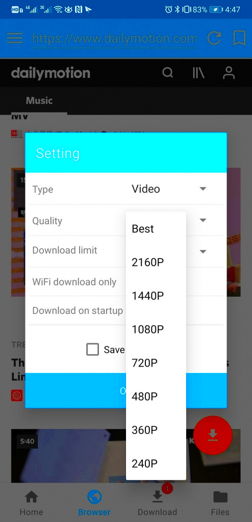 How to Download Dailymotion Videos to MP4 on Android Device