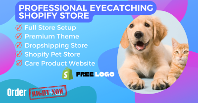 I will design and redesign your pet product website Shopify dropshipping pet store