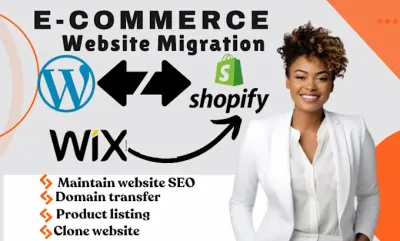 I will migrate and clone any ecommerce website shopify, wix, wordpress