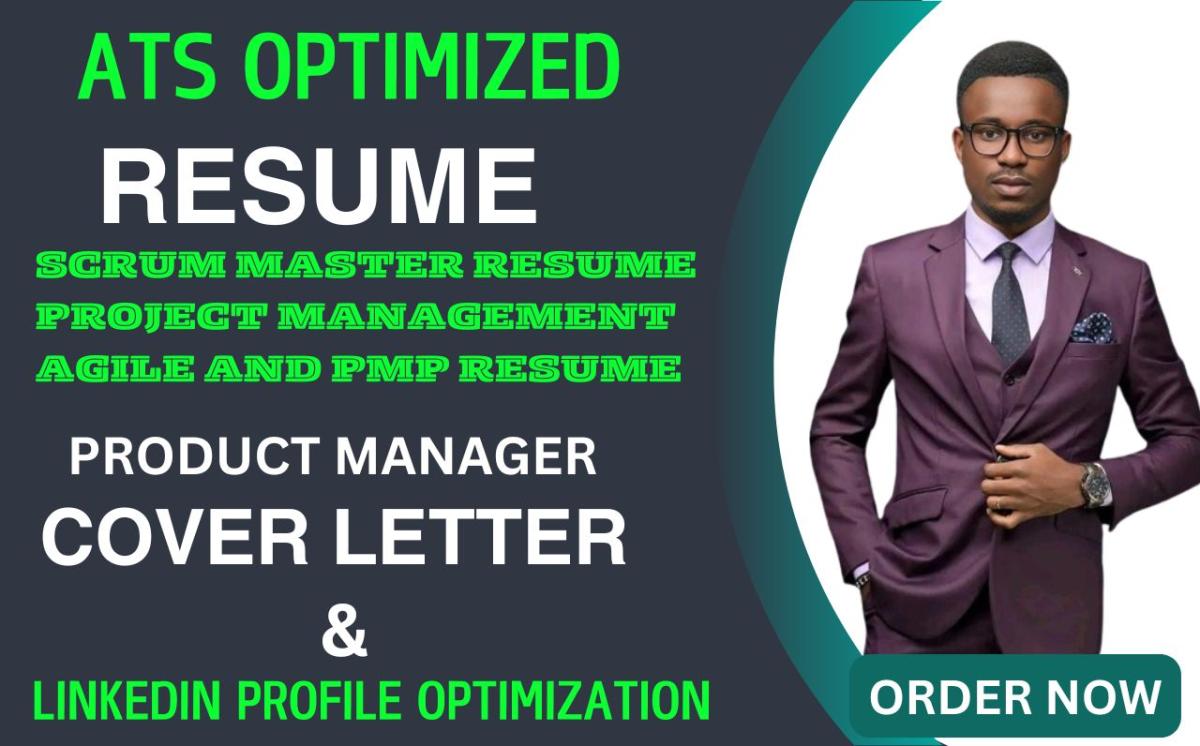 I will craft a agile scrum master resume, cover letter, project management