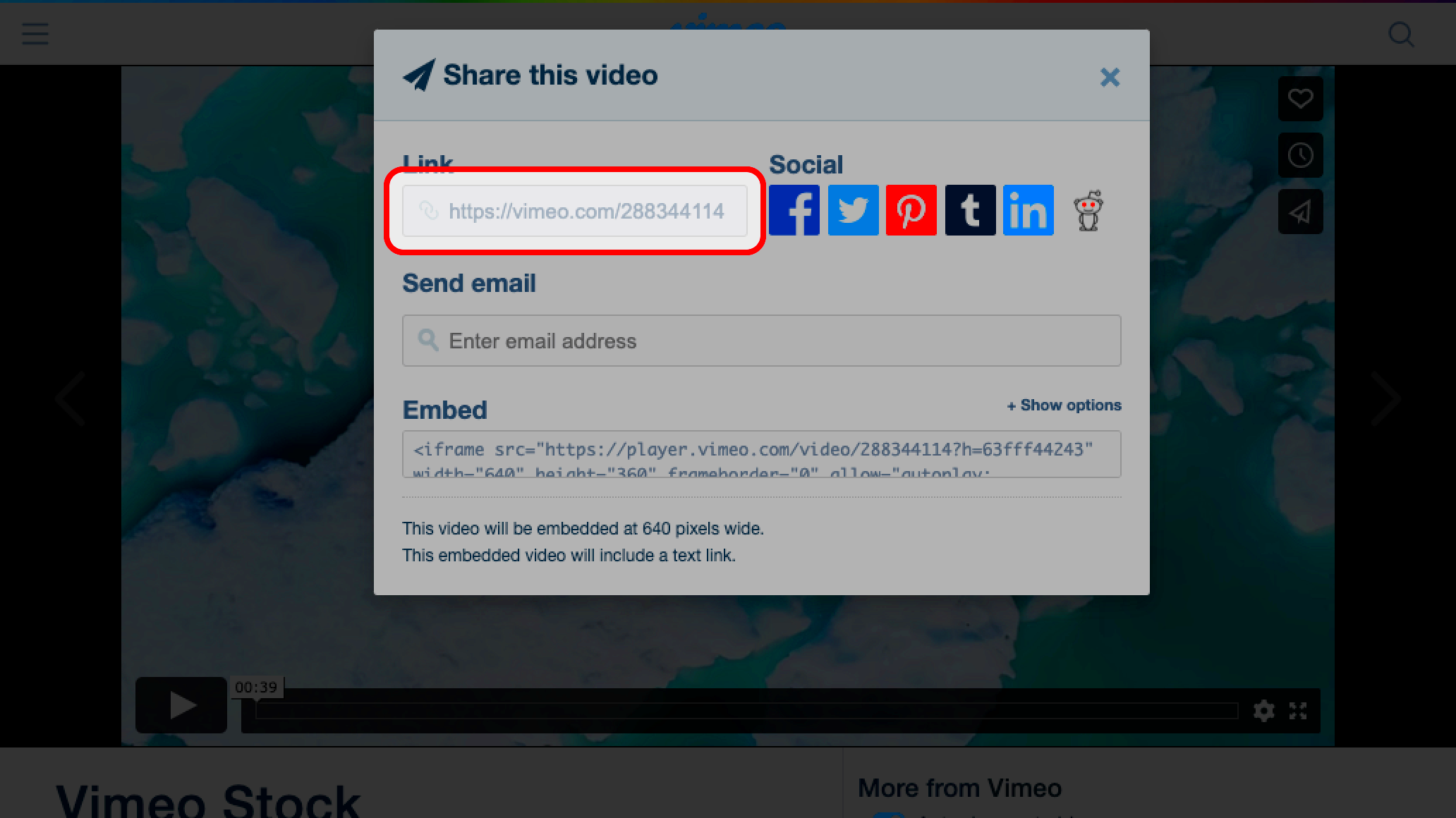 Copying a Vimeo video URL Themu Help Center